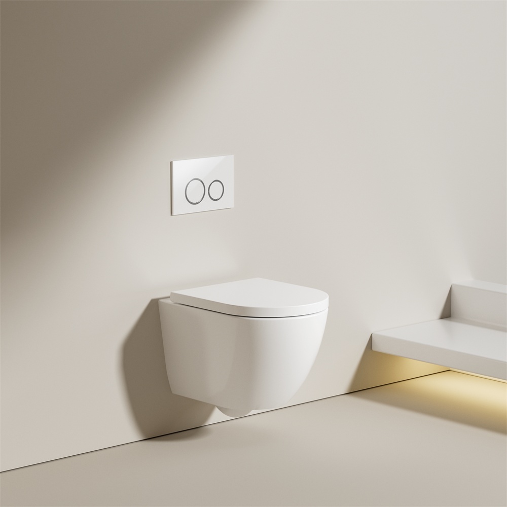 BF2478 Minimalist Wall-Hung Toilet with Soft-Close Seat