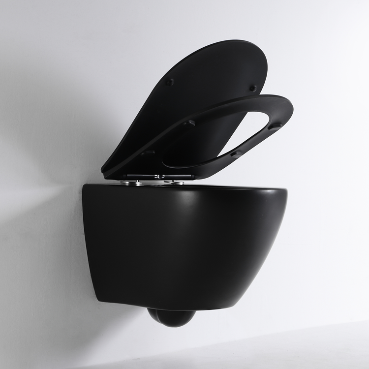 Vortex Wall Hung Toilet - Elegant, Space-Saving Matt Black Design with Self-Cleaning & High Load Capacity