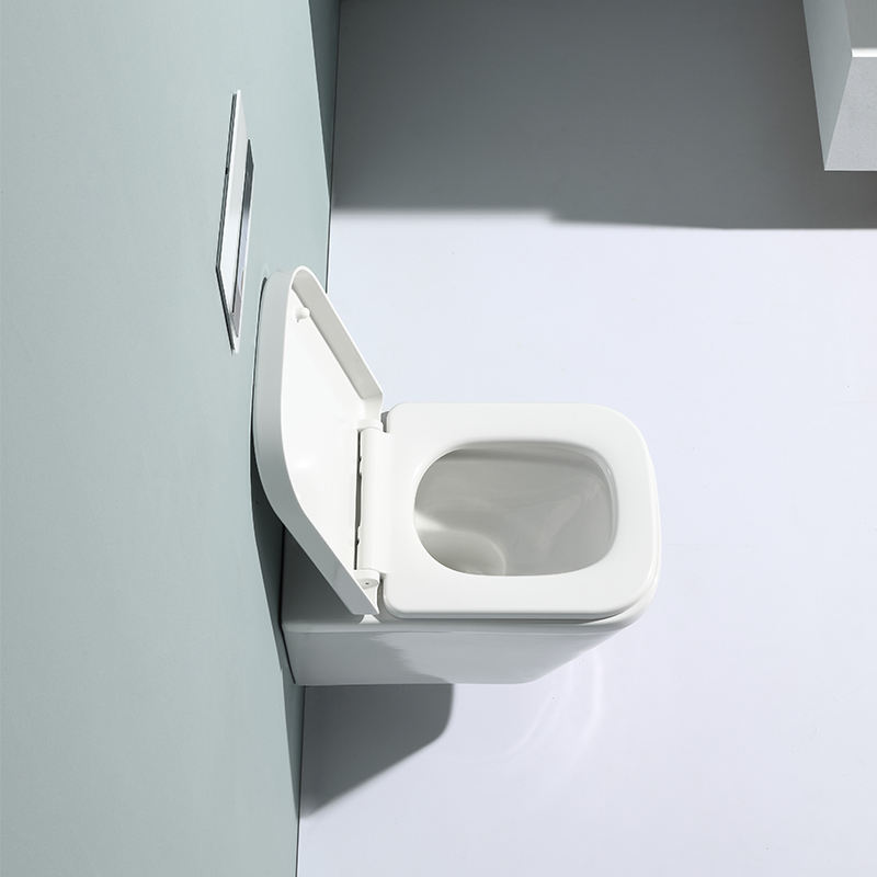BF2472 Rimless Wall-Hung Ceramic Toilet 3/6L Washdown Flush with Soft-Close UF Seat