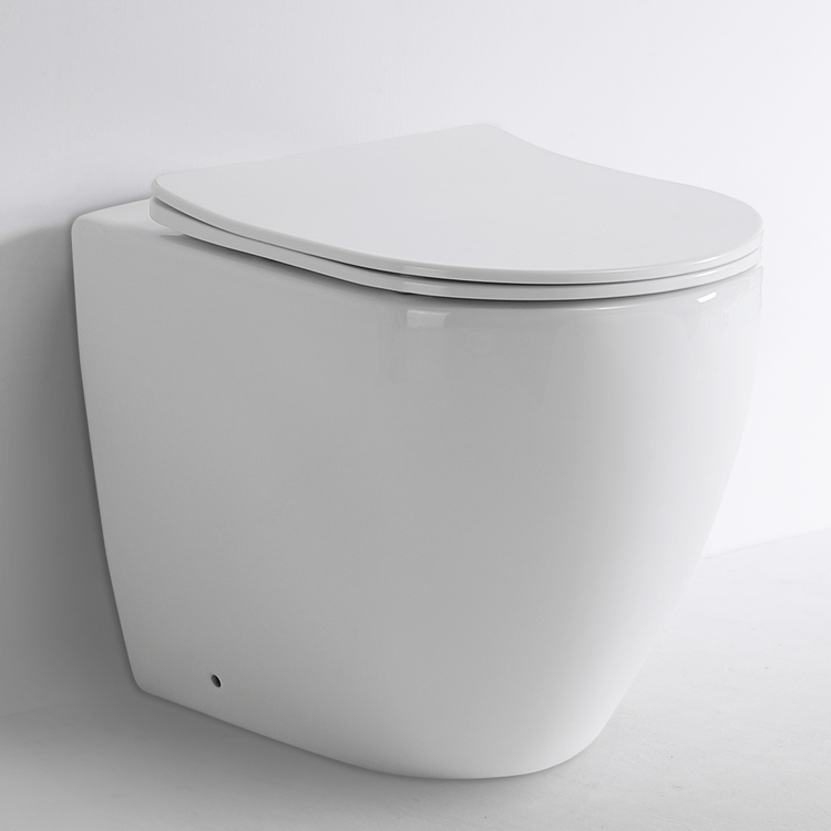 BF2518 Back to Wall Toilet – Rimless Ceramic Washdown Toilet with Soft Close UF Seat
