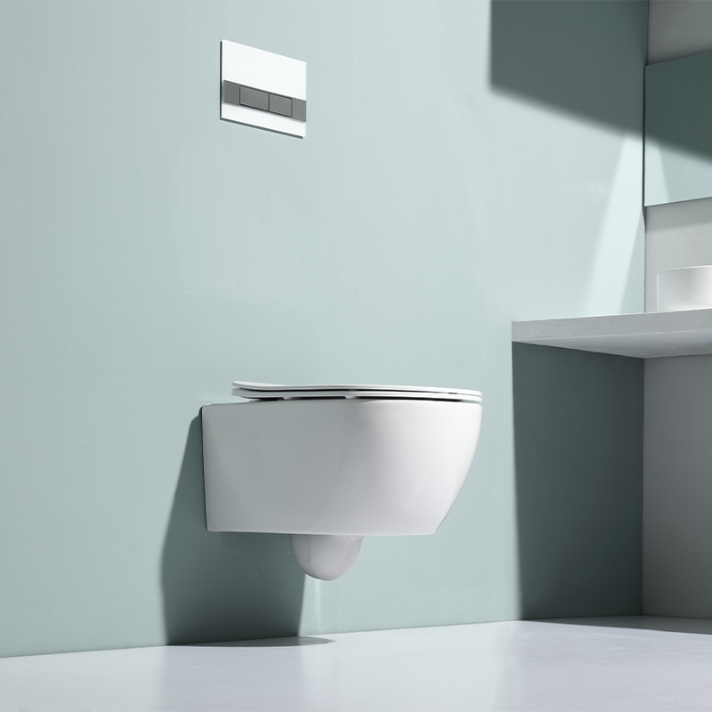 BF2468 Rimless Wall-Hung Toilet with Washdown Flushing and Nano Coating