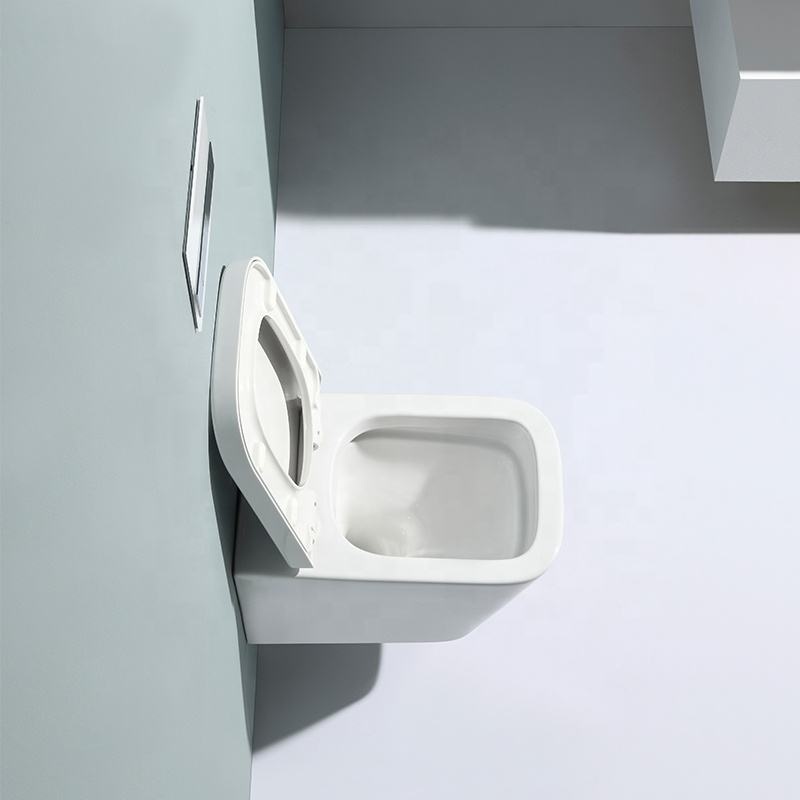 Toilette Murale BF2390C – Céramique Noire au Design Élégant