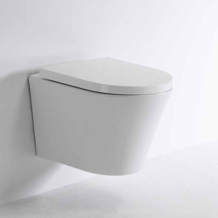 Vortex Wall-Hung Toilet BF2419 – 3/4.5L Dual Flush, Nano Coating, Glossy White Ceramic Design