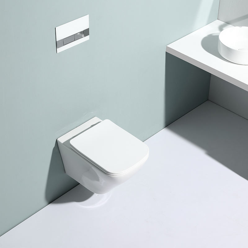 Rimless Wall Hung Toilet BF 2473D – Modern Ceramic Wall Mounted WC with Nano Coating