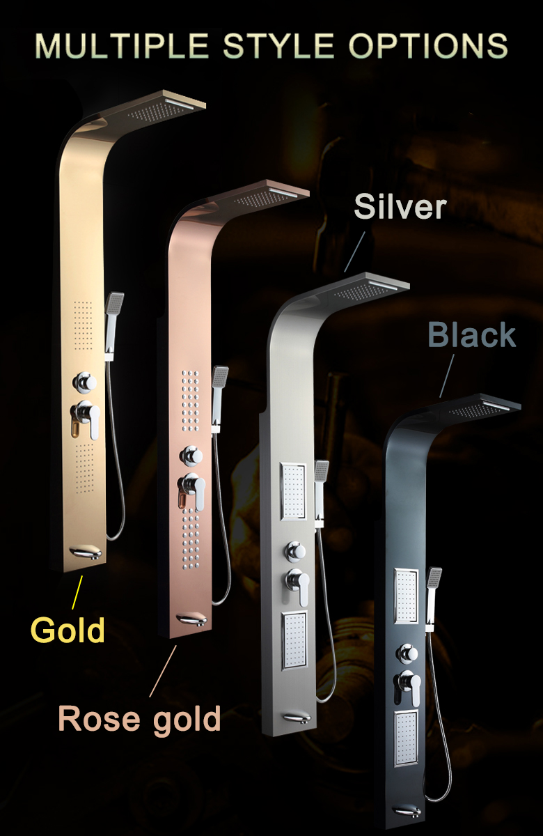 BF9815 Smart Touch Thermostatic Shower Panel with Waterfall & Hand Shower