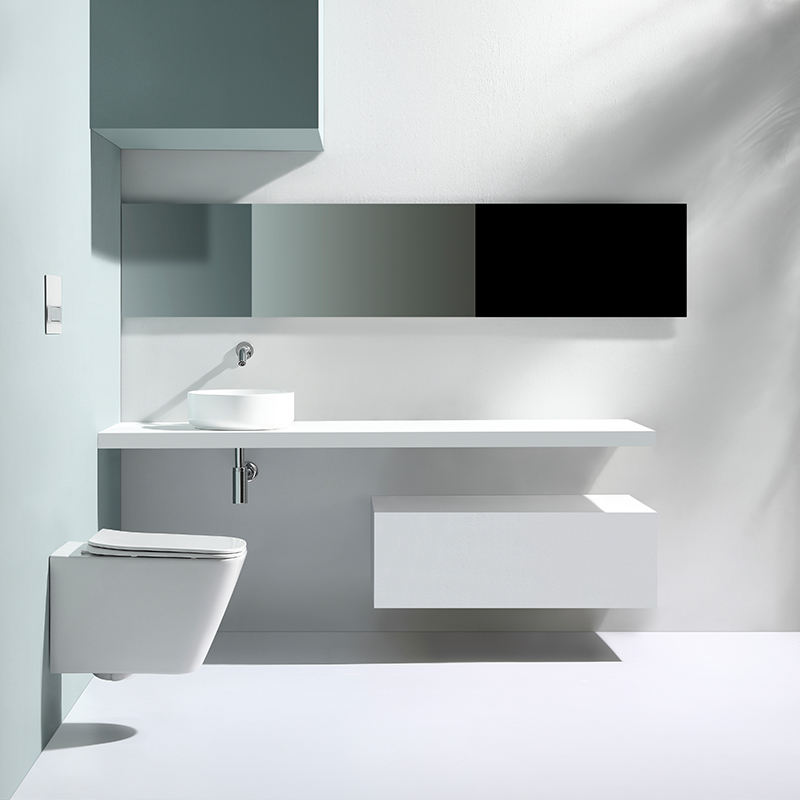 Toilet suspendu Rimless avec chasse d'eau sans rebord