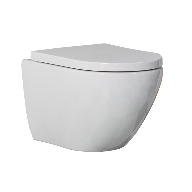 BF2476D Rimless Wall Hung Toilet – Washdown Concealed Cistern Space-Saving Ceramic WC