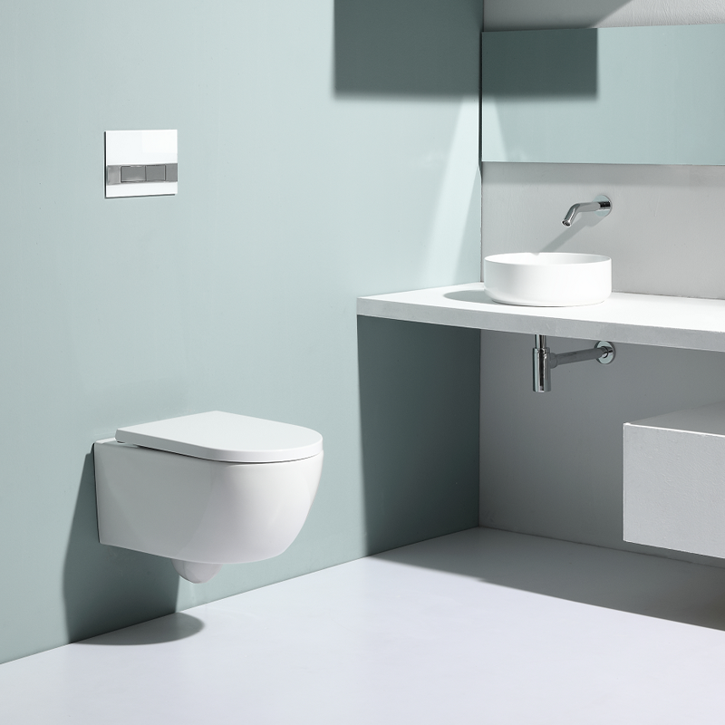 BF2468 Rimless Wall-Hung Ceramic Toilet with Nano Coating