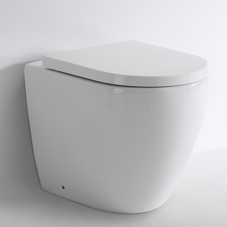 BF2518 Rimless Back-to-Wall Ceramic Toilet 510×363×400 mm, 3/6L Washdown, Soft-Close UF Seat