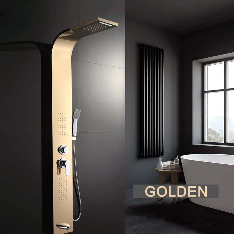 BF9815 SUS304 Luxury Shower Panel in Gold or Rose Gold