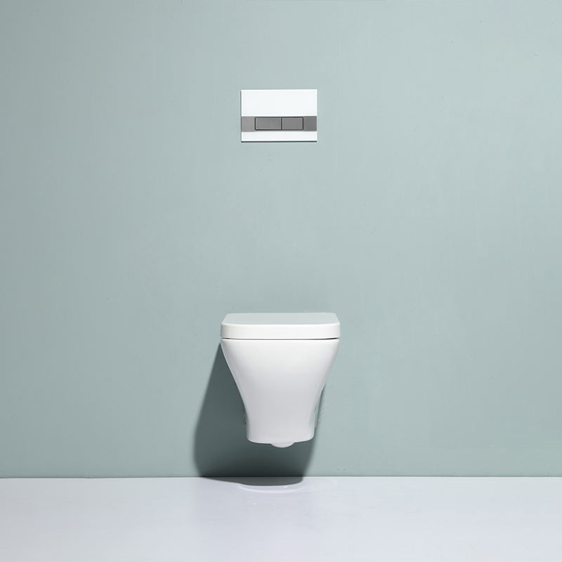 BF2473 White Ceramic Wall-Hung Toilet with Washdown Flushing and Soft-Close UF Seat