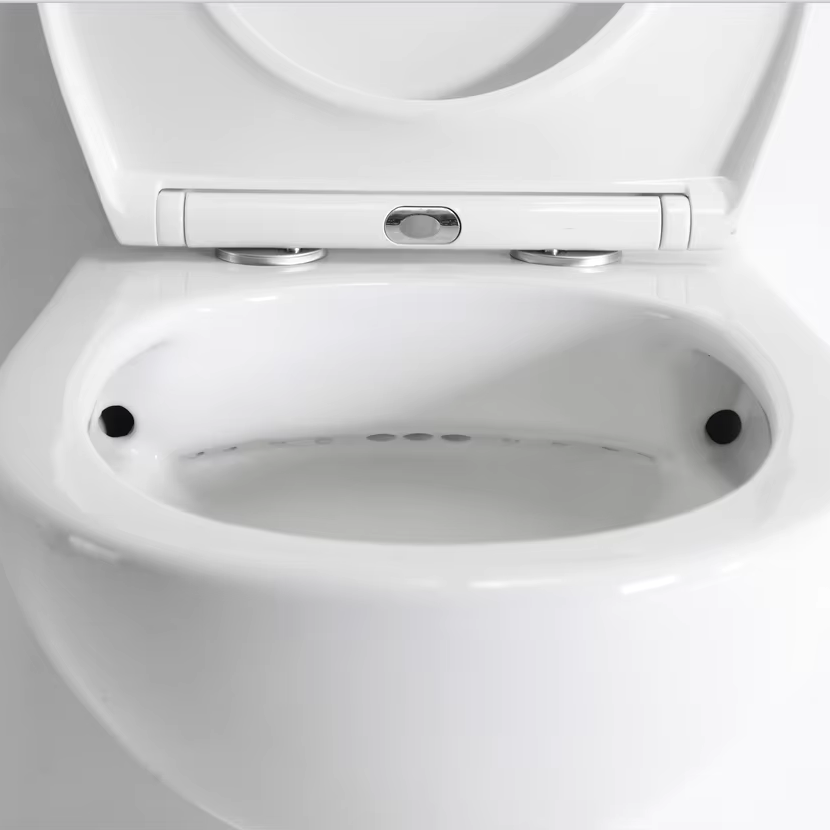 BF2420D Rimless Wall Hung Ceramic Toilet 530×360×350mm Washdown & Rimless 3/6L Soft Close UF Seat
