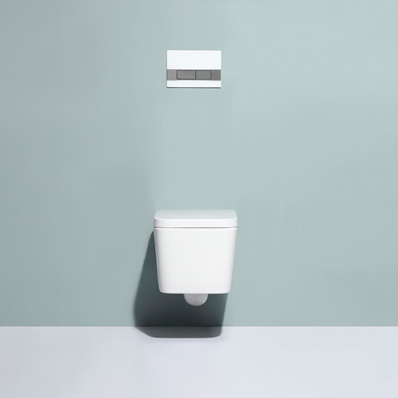 BF2467 Glossy White Rimless Wall Hung Toilet with 3/6L Dual Flush