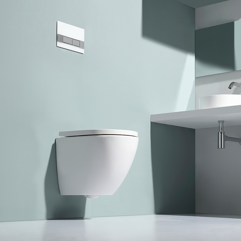 WC sospeso moderno senza brida in ceramica - Modello 2469