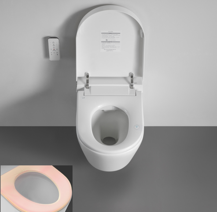 BF2497 Intelligent Wall Hung Smart Toilet with Instant Heating and Remote Control