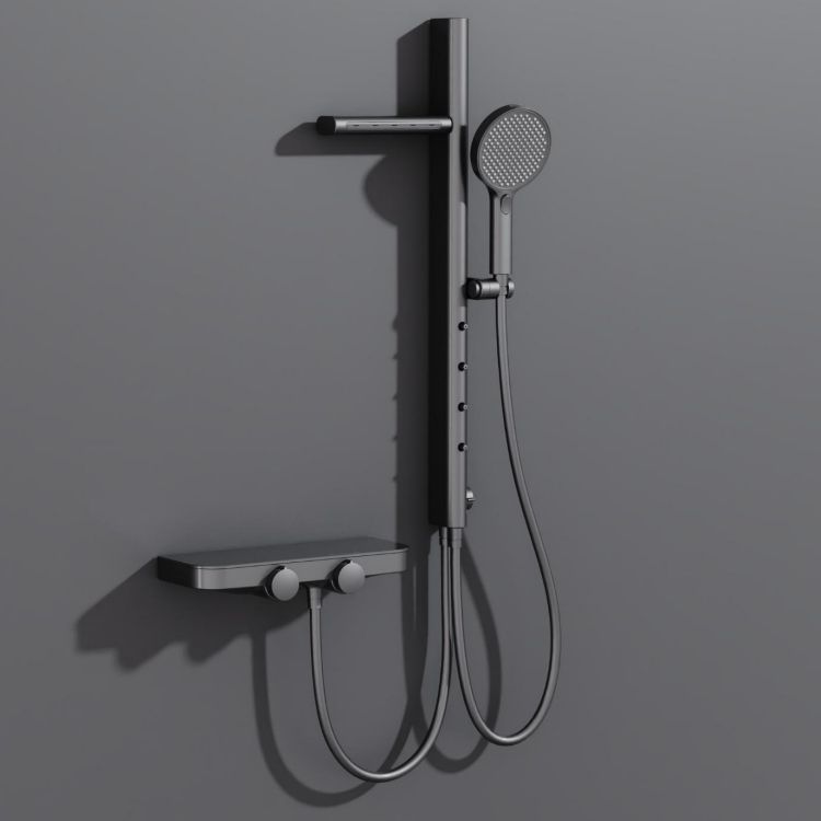 BF9042 Concealed Shower System with Rectangular Rain Shower & Hand Shower