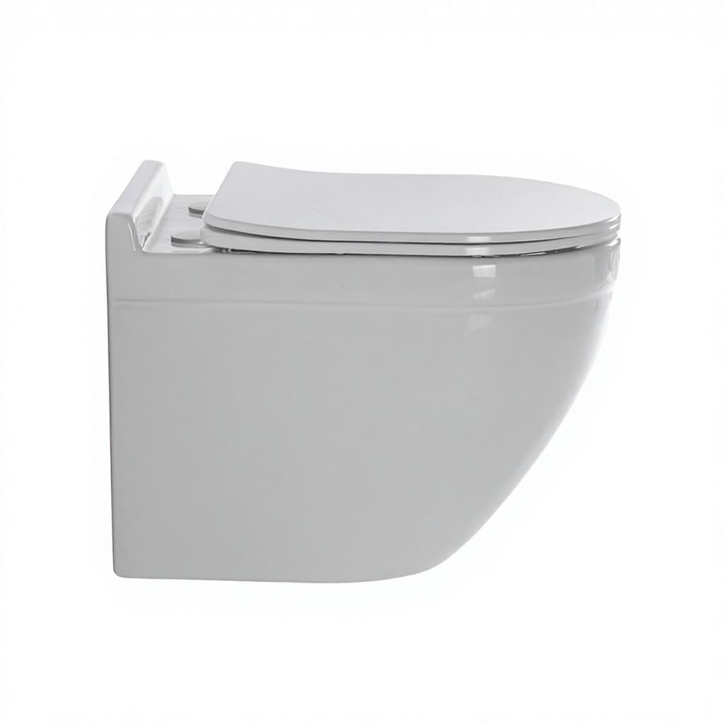 Modern Wall Mounted Ceramic Toilet Dual Flush Vortex Flushing P-Trap WC BF2442D