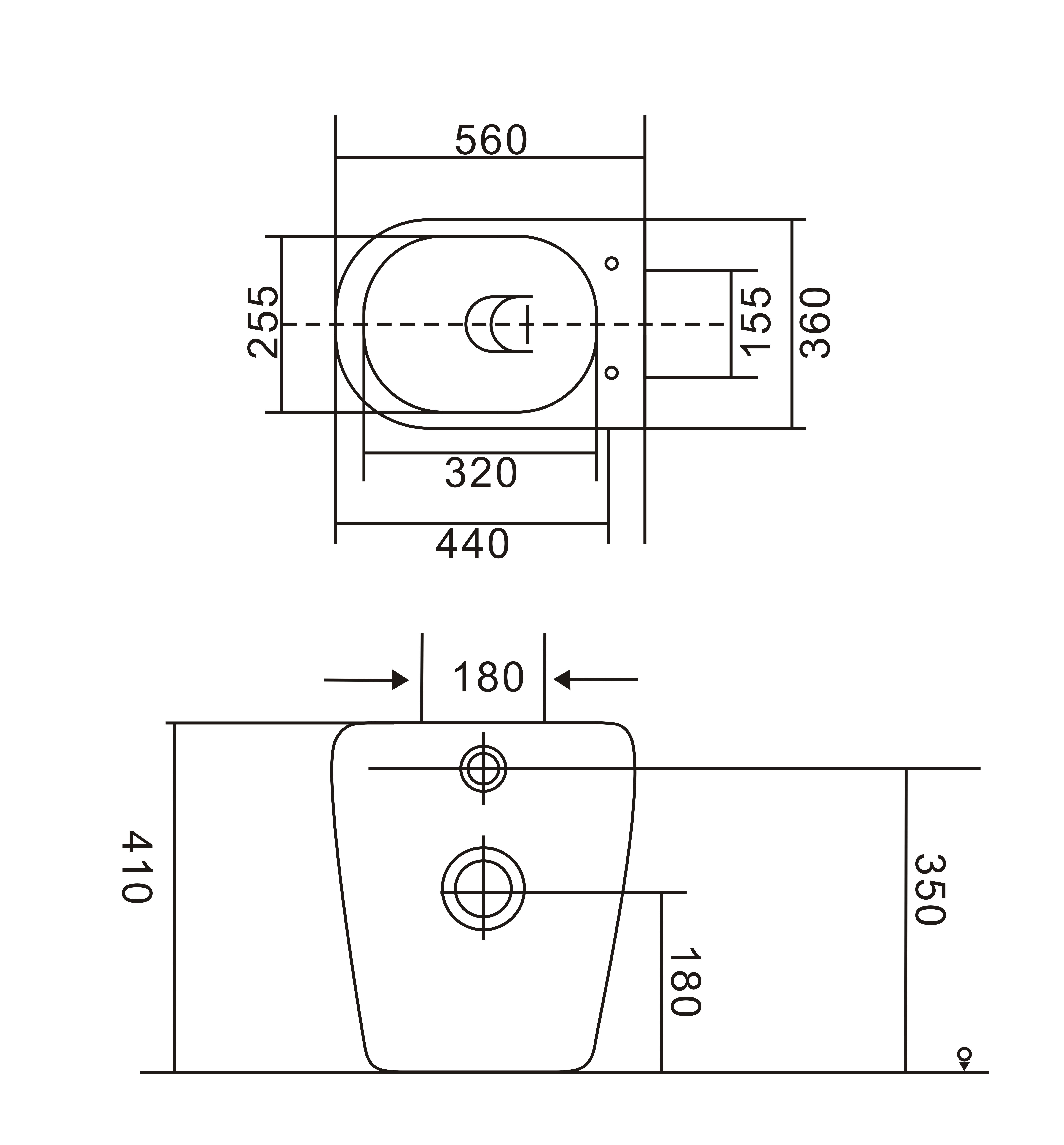 BF2580 White Back-to-Wall Ceramic Toilet, 3–6L Washdown Flush, P-Trap 180 mm, Soft-Close UF Seat