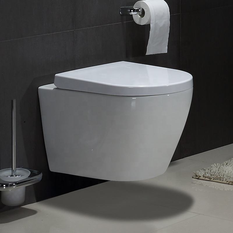 BF2476A Wall Hung Ceramic Toilet with Rimless Washdown, Soft Close UF Seat and Vortex Flushing