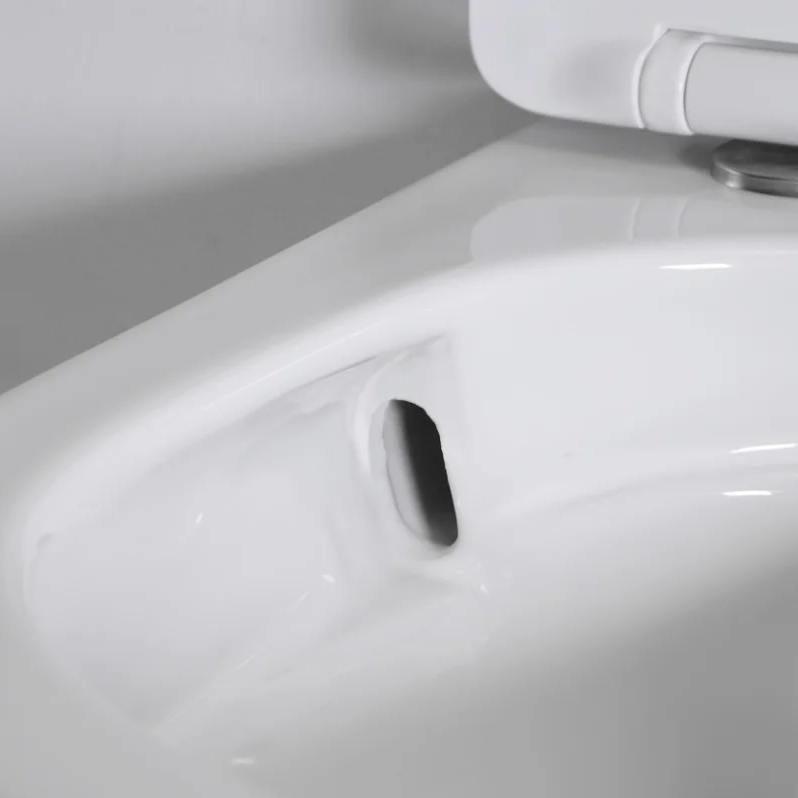 Toilette Suspendue Rimless BF2417D – Flushing Vortex, Couvercle Soft-close UF, Blanc