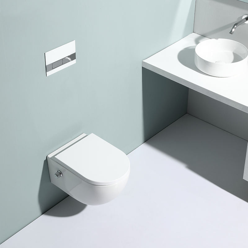 BF2468-BD Wall-Hung Toilet – Oval Design, Water-Saving & Soft-Close Seat