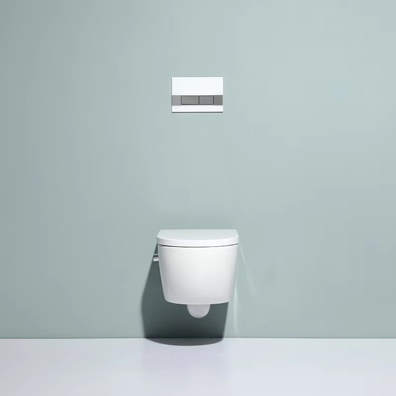 Modern Wall Hung Toilet Space-saving Dual Flush Quiet Ceramic WC