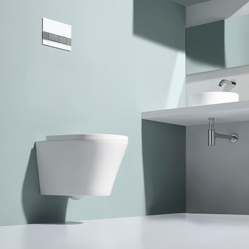 BF2490 Rimless Wall-Hung Ceramic Toilet with Soft-Close UF Seat