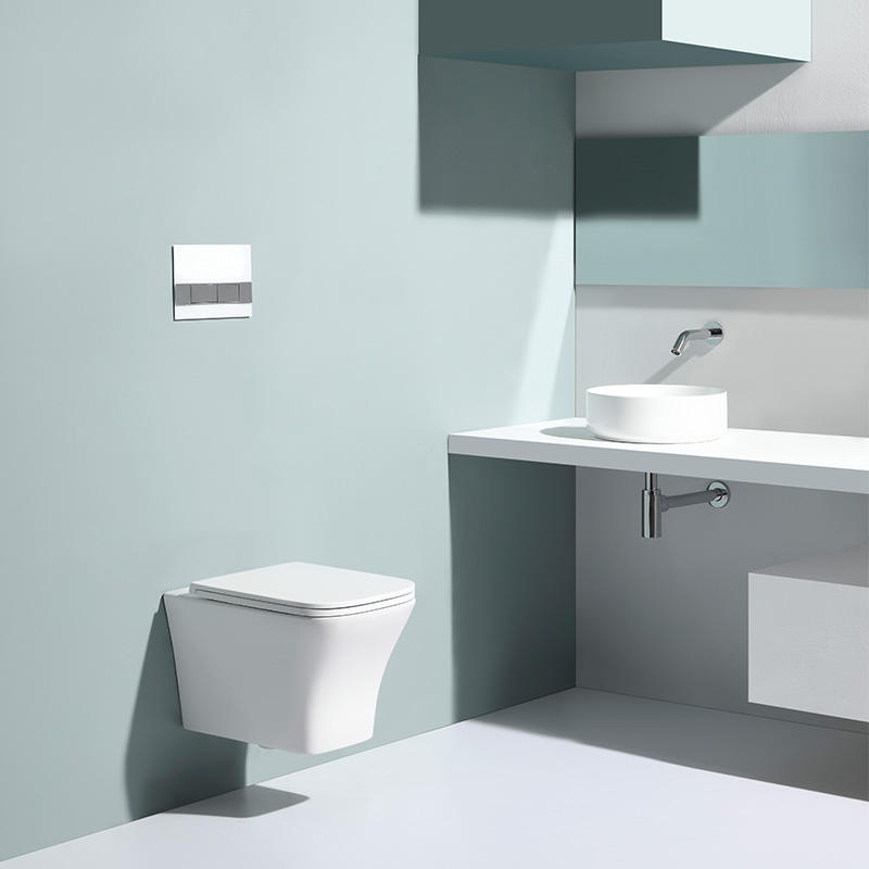 BF2482 Modern Ceramic Wall Hung Toilet with Nano Self-Cleaning Glaze