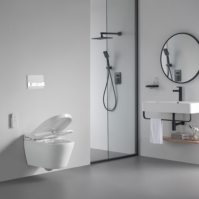 BF2497 Intelligent Wall Hung Smart Toilet with Instant Heating and Remote Control