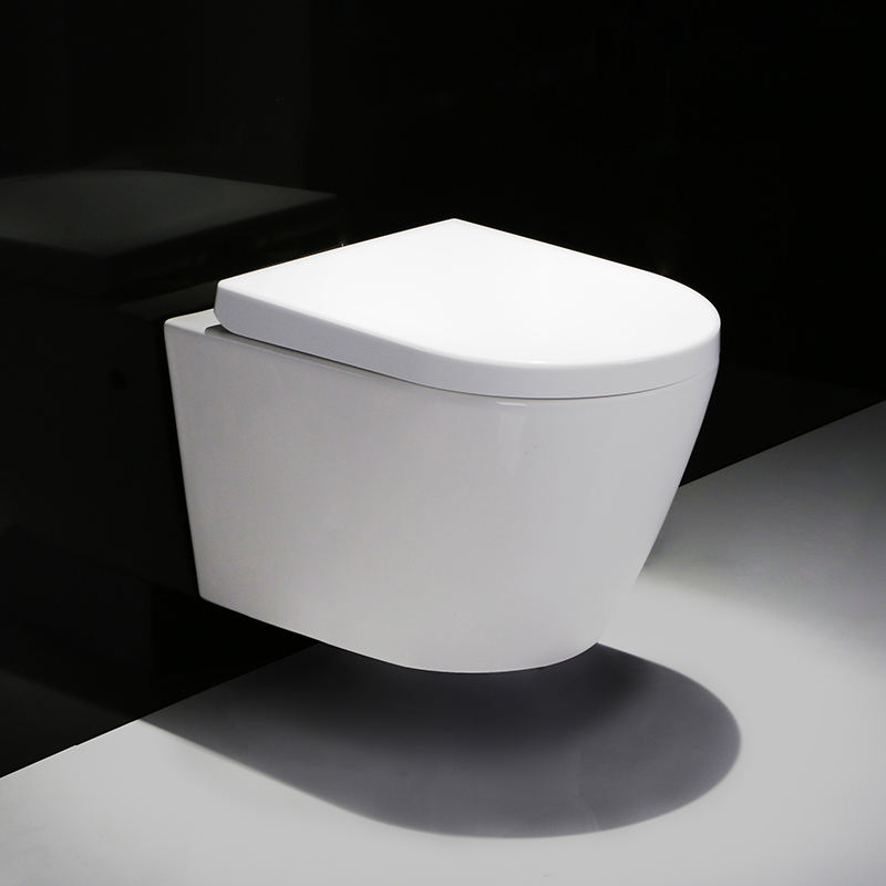 BF2476 Wall-Hung Ceramic Toilet 530×360×350mm 3/4.5L Dual Flush with Soft-Close UF Seat