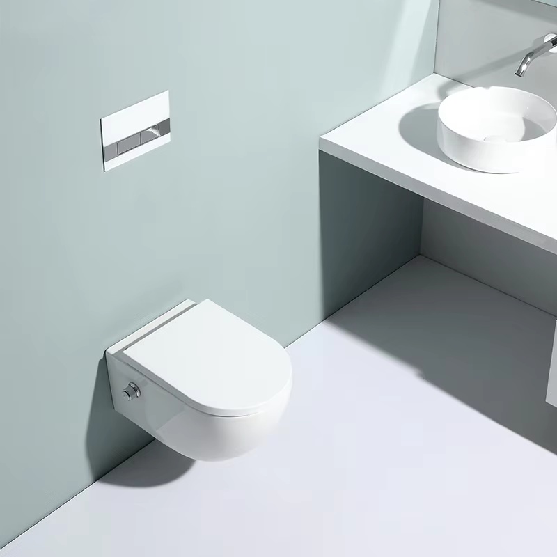Modern Wall Hung Toilet Space-saving Dual Flush Quiet Ceramic WC