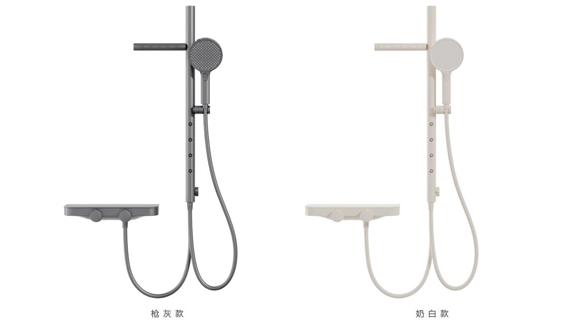 BF9042 Grey Concealed Shower System Square Top Shower Wall Mounted Bathroom Fixture