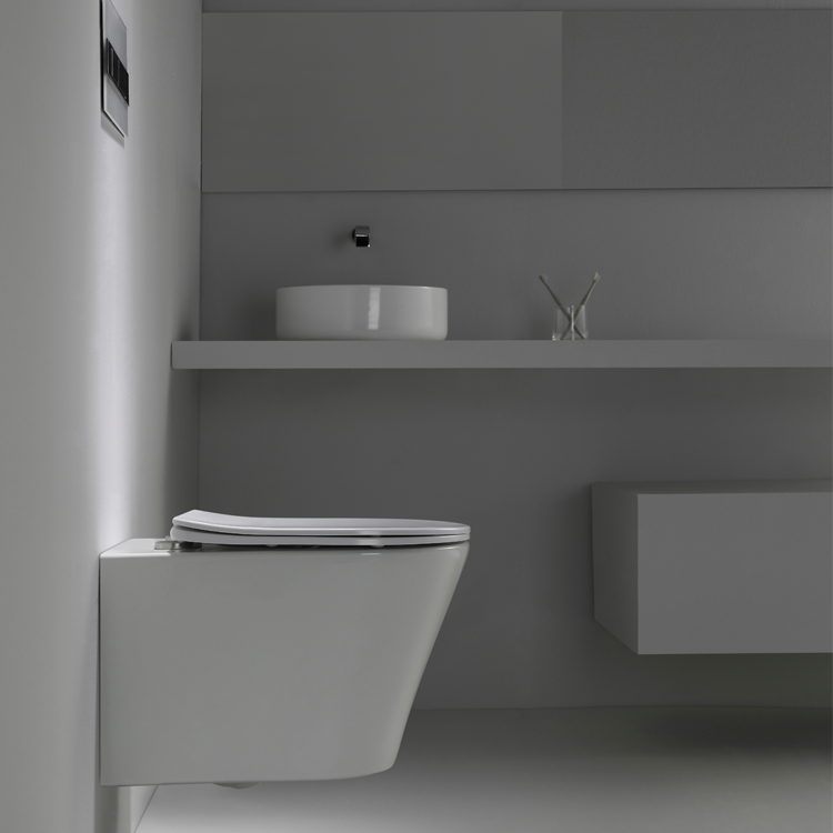 Modern Ceramic Wall Hung Toilet BF2390 Tornado Flush Water Saving Toilet