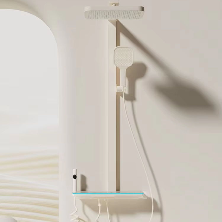 BF9061 Wall Hung Shower System Matte Black Milky White Copper ABS Bathroom Shower