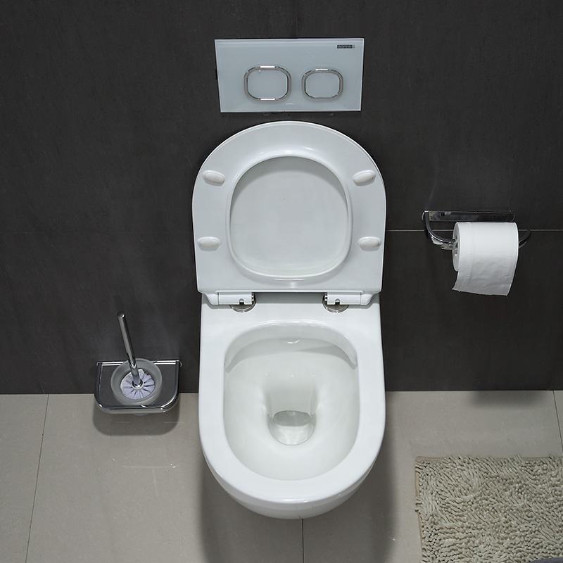 BF2476A Wall Hung Ceramic Toilet with Rimless Washdown, Soft Close UF Seat and Vortex Flushing