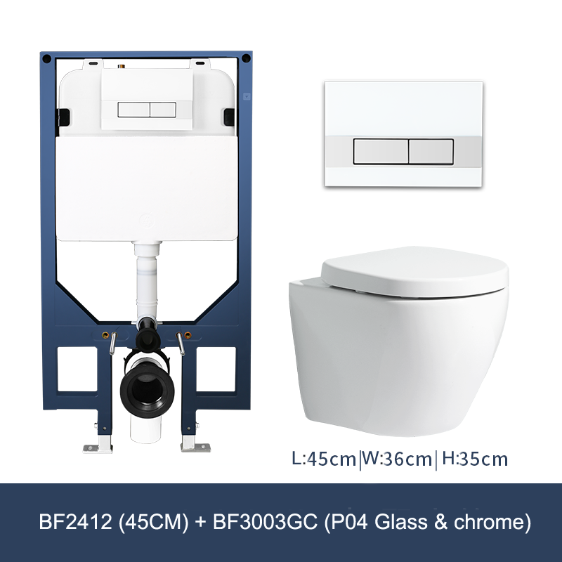 Rimless Wall Hung Toilet with Cistern