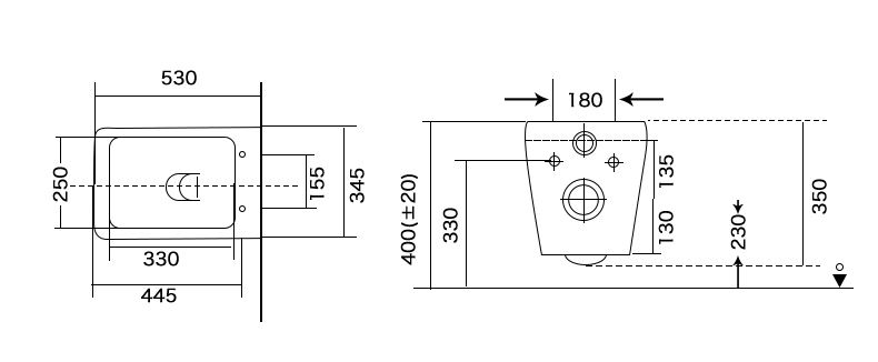 Sleek Wall-Hung Toilet with Washdown Flushing