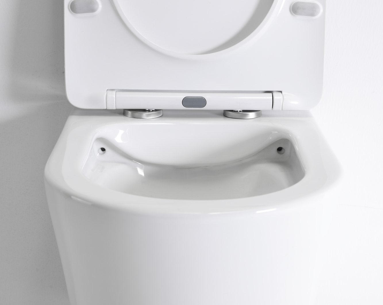 Modern Rimless Wall Hung Toilet Ceramic WC Dual Flush 520x355x365mm Bathroom