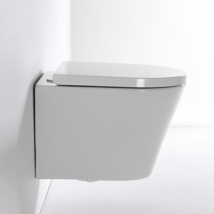 New Vortex Wall Hung Toilet Ceramic Washdown WC 480mm Modern Bathroom Toilet BF2419