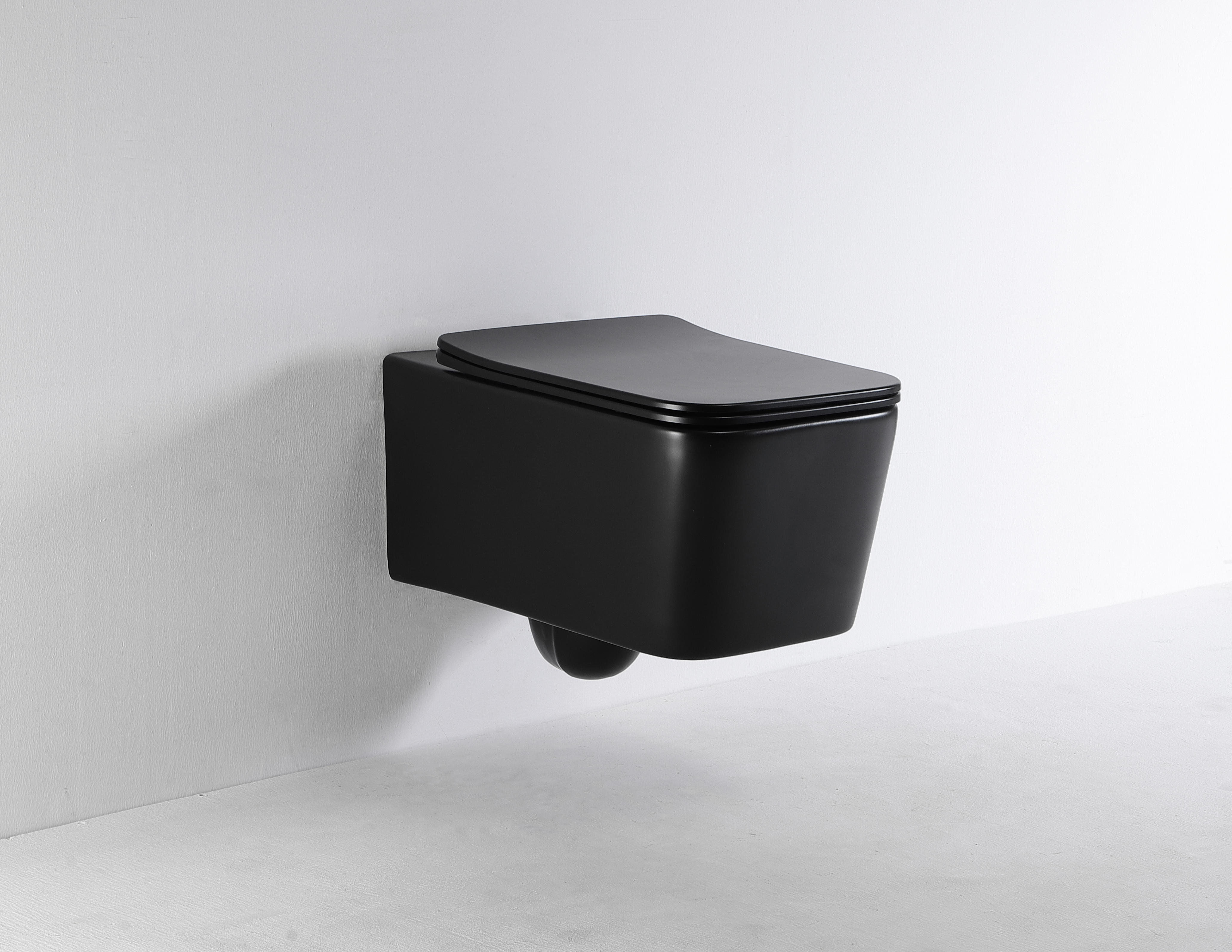 Modern Matte Black Wall-Hung Toilet – Sleek Minimalist Design for Contemporary Bathrooms