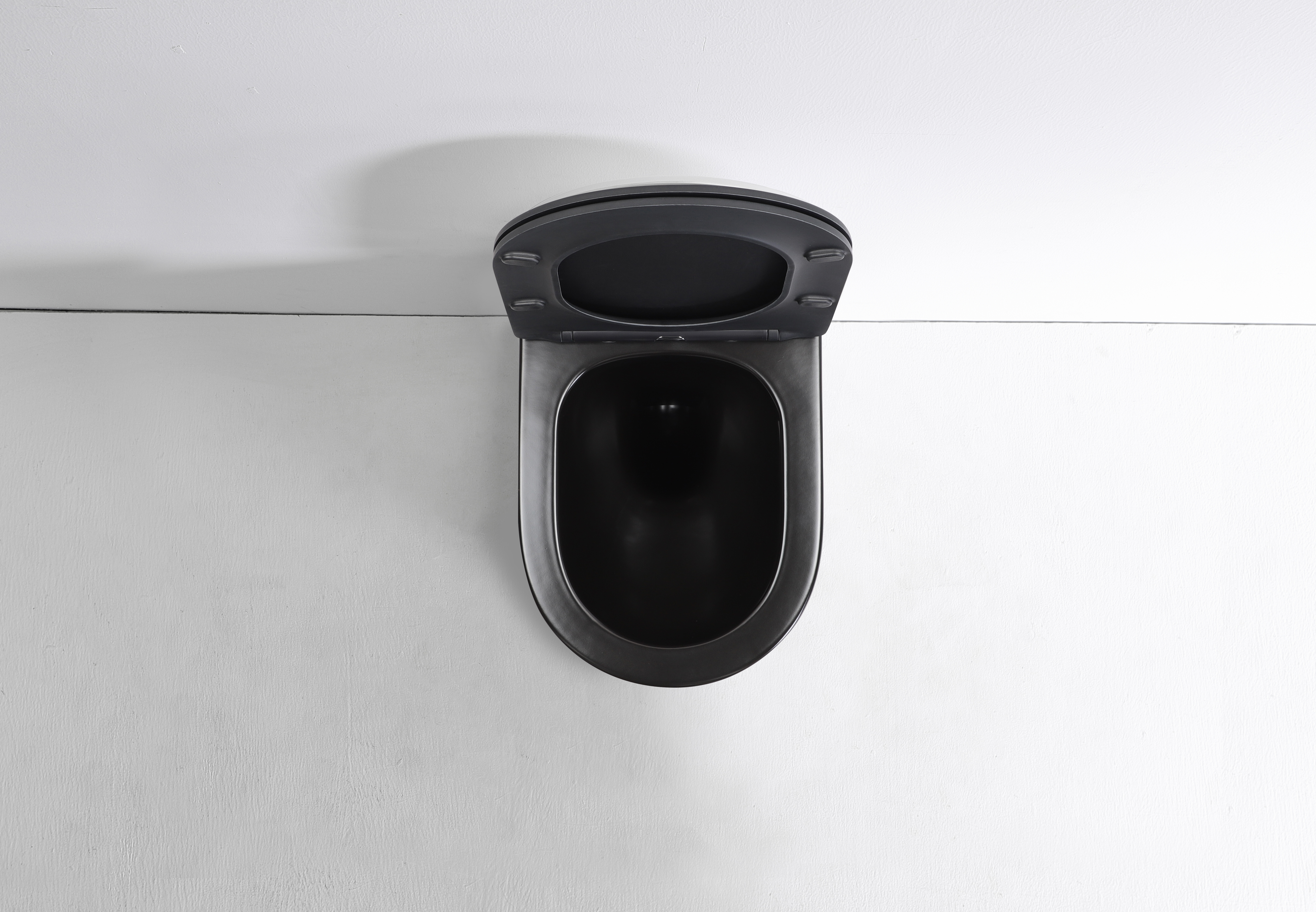2476 Matte Black Wall-Hung Toilet – Contemporary Ceramic WC with Soft Close Seat