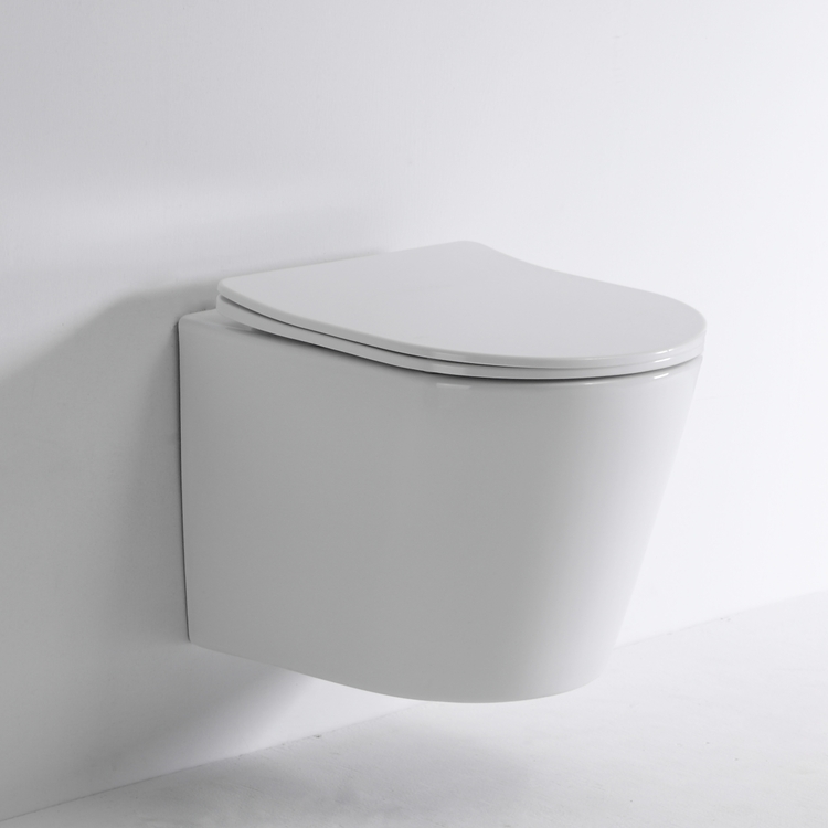 Modern Rimless Wall Hung Toilet Ceramic WC Dual Flush 520x355x365mm Bathroom