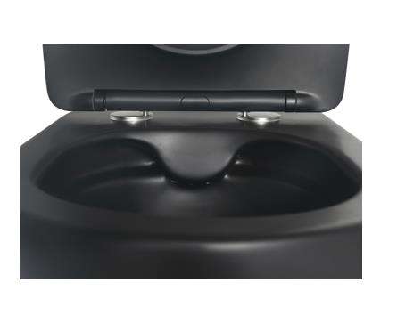 BF2478 Matte Black Wall-Hung Ceramic Toilet with Vortex Wash, 3-4.5L