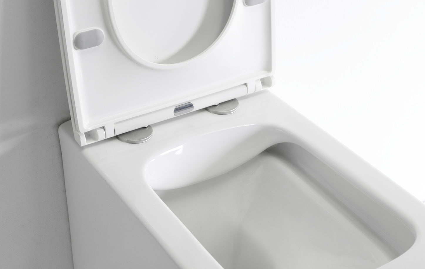 Modern Rimless Wall Hung Toilet Ceramic WC with Dual Flush 520x340x355mm