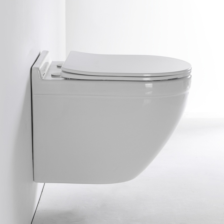 2442D Wall Hung Toilet - Modern Space-Saving Ceramic WC
