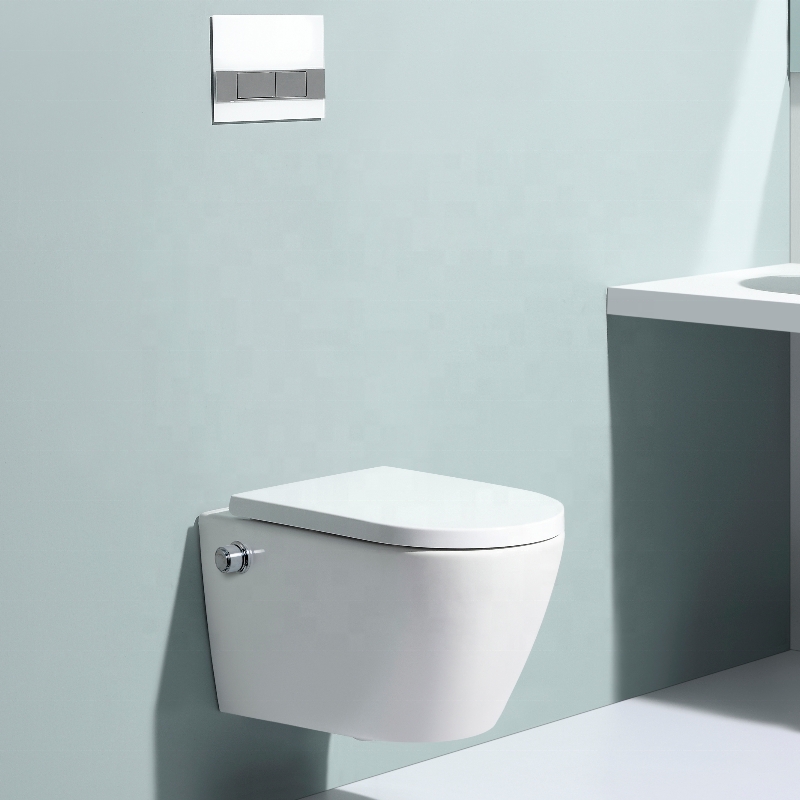 Wall-Hung Toilet BF2476 Ceramic Bathroom WC with Soft Close UF Seat