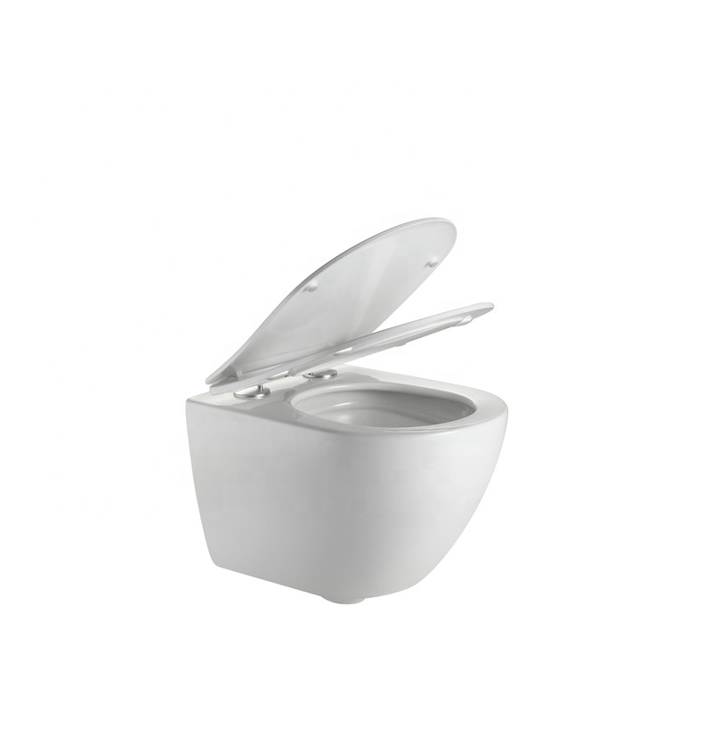 Anti-stain Space-saving Wall-Hung Toilet with Quiet Dual Flush – Modern Ceramic WC