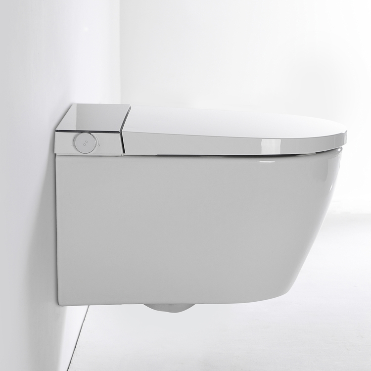 BF2499 WC Suspendu en Céramique avec Revêtement Antibactérien – Design Moderne et Gain de Place