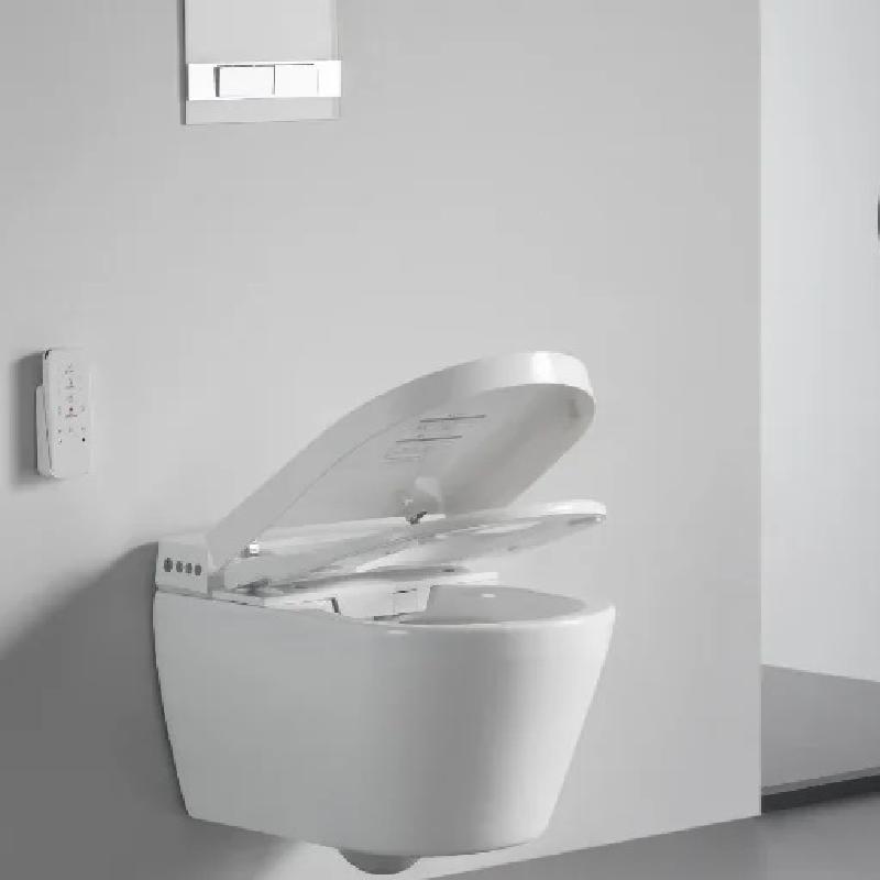 BF2497 European Standard Luxury Smart Wall - Hung Toilet with Hidden Water Tank Automatic Operation Bathroom Wall - Mounted WC BF2497
