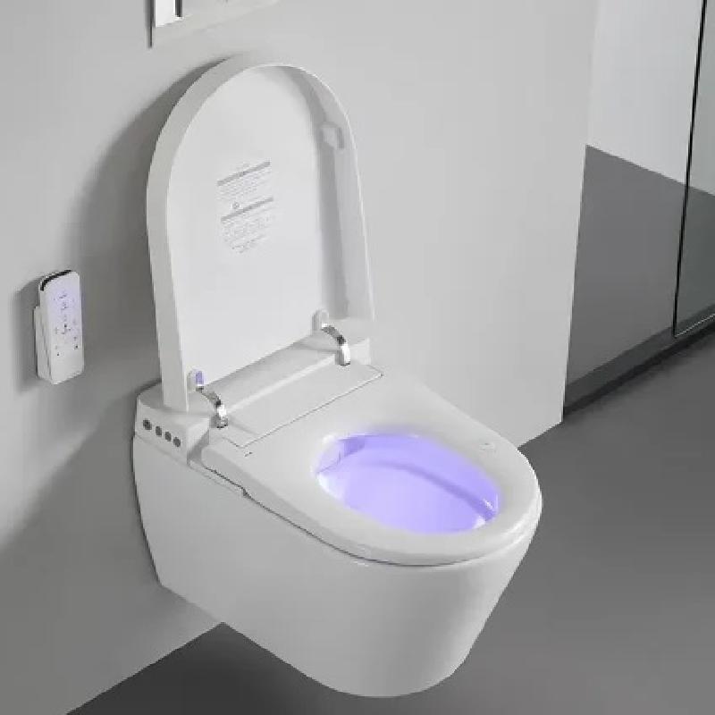 BF2497 European Standard Luxury Smart Wall - Hung Toilet with Hidden Water Tank Automatic Operation Bathroom Wall - Mounted WC BF2497